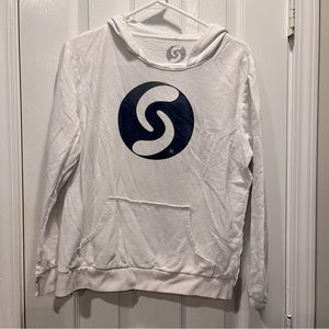 Sharkcookie white Hoodie Sweatshirt Medium Junior